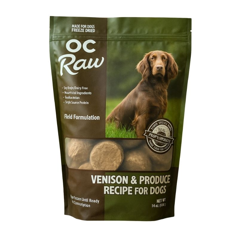 Freeze Dried Sliders Dog Food | Venison & Produce (14oz)