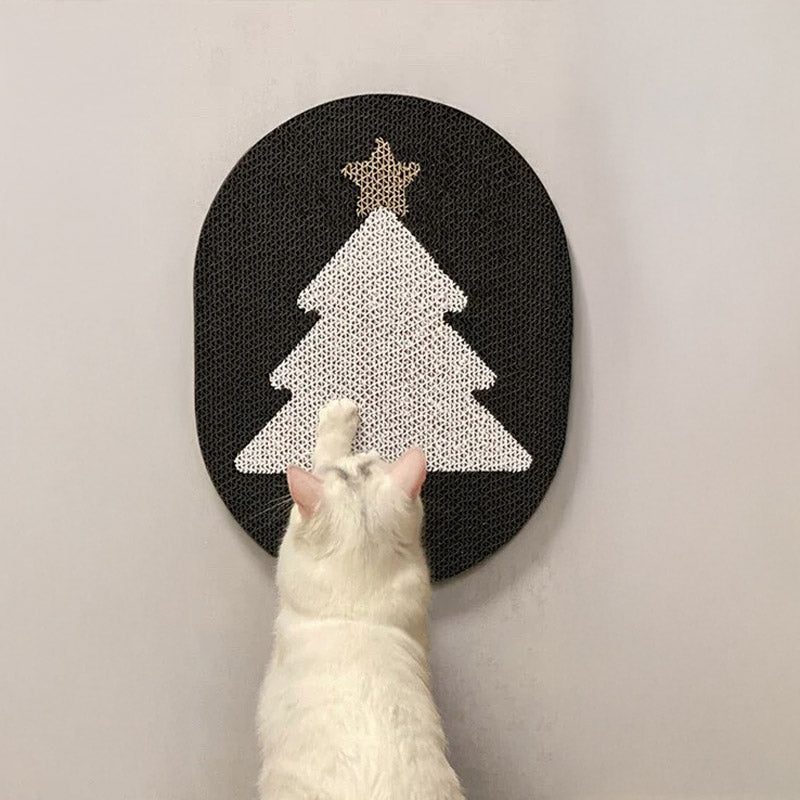 Paper Park Monochrome Christmas Tree Cat Scratcher - CreatureLand