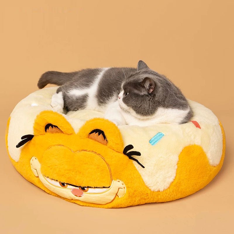 Petsville [ Petsville x Garfield ] Plush Round Bed - CreatureLand