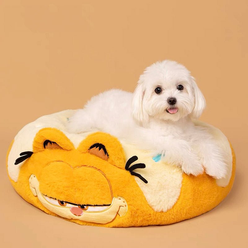 Petsville [ Petsville x Garfield ] Plush Round Bed - CreatureLand