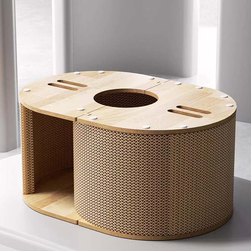 Popocola Oval Cat Scratcher and Nest - CreatureLand