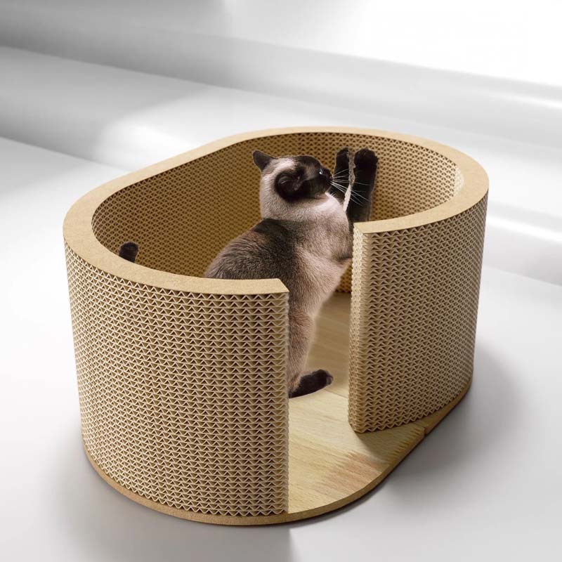 Popocola Oval Cat Scratcher and Nest - CreatureLand