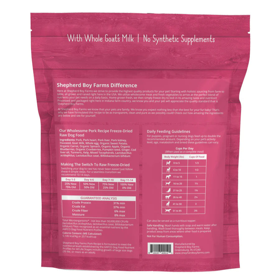 Pork Recipe Freeze Dried Raw Dog Food (14oz)