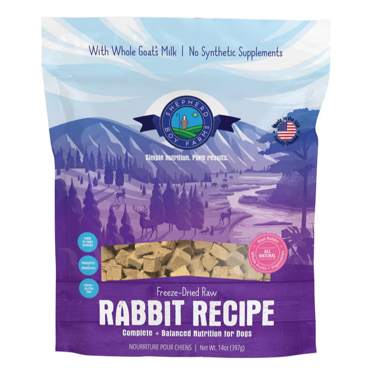 Rabbit Recipe Freeze Dried Raw Dog Food (14oz)