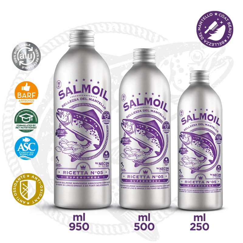 Salmoil Recipe no 5. Coat Beauty | Fish Oil For Dogs and Cats (3 Sizes) - CreatureLand