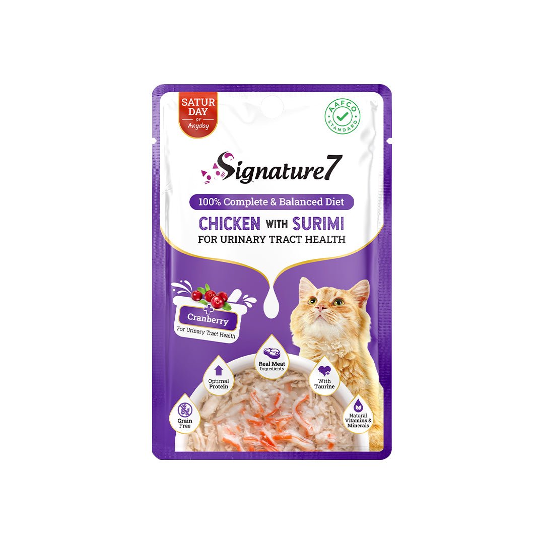 Signature7 Chicken with Surimi in Gravy for Urinary Tract Health Grain - Free Cat Wet Food Pouch (50g) - CreatureLand