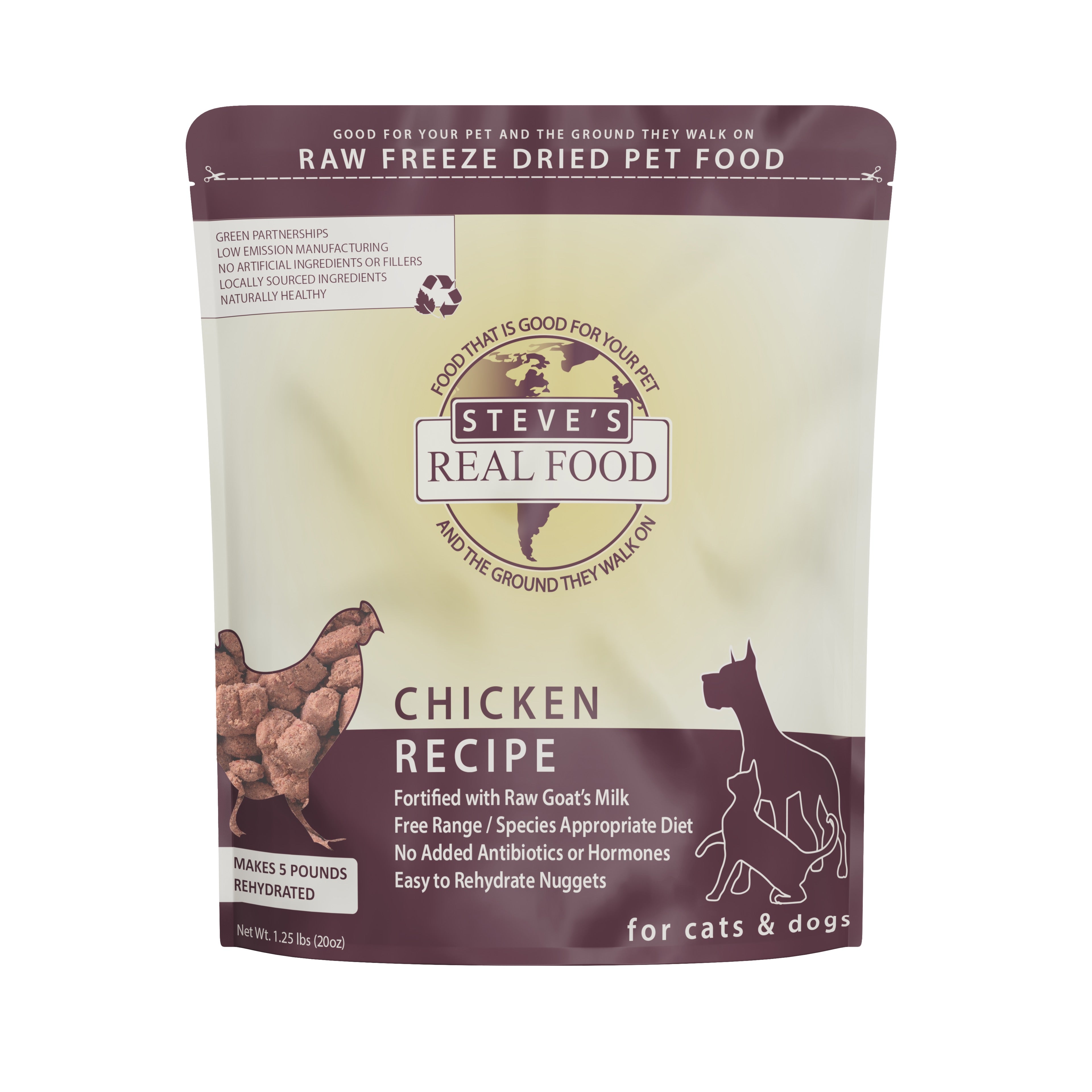 Steve's Real Food Freeze Dried Raw Nuggets | Chicken (20oz) - CreatureLand