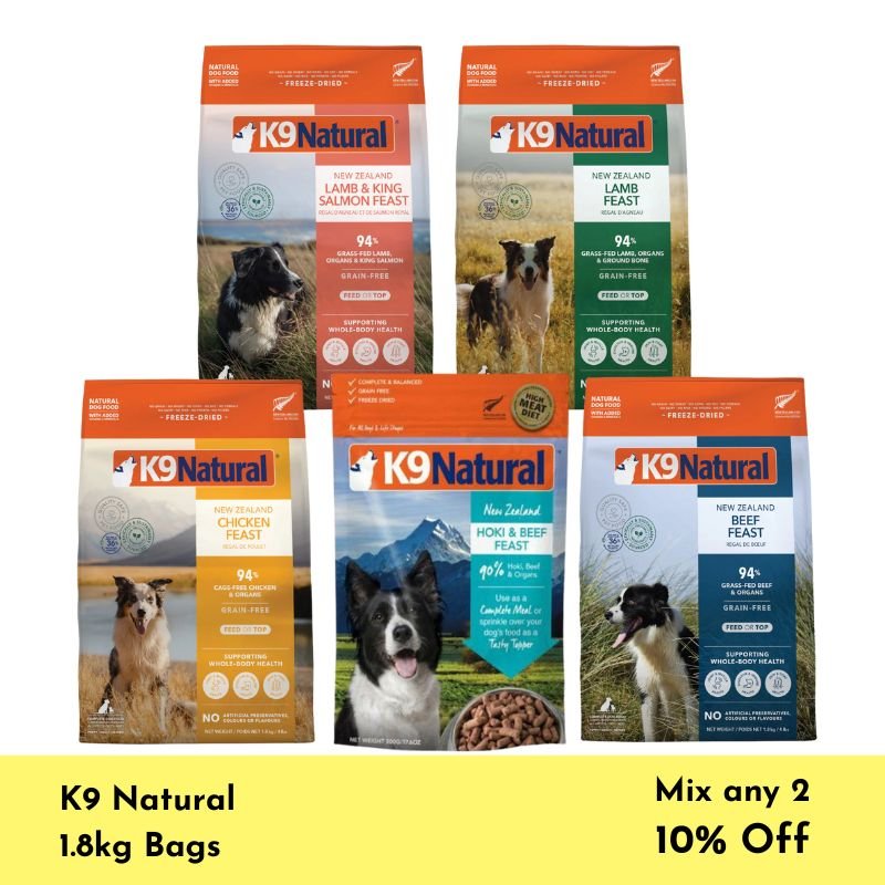 K9 Natural Freeze Dried Dog Food Bundle (1.8kg)