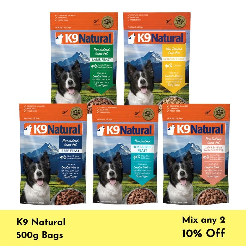 K9 Natural Freeze Dried Dog Food Bundle (500g)