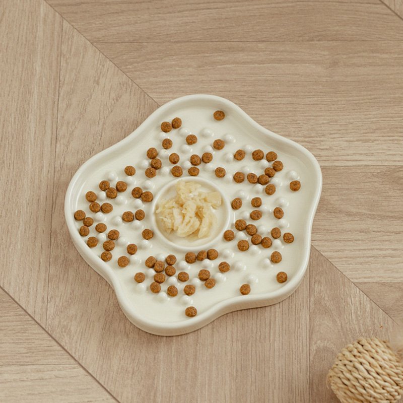 Little Bloom Slow Feeder Set [ Bowl + Stand ]