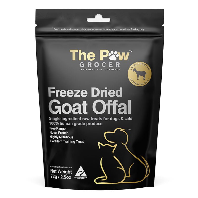 The Paw Grocer Black Label | Goat Offal Cat & Dog Treats (72g) - CreatureLand