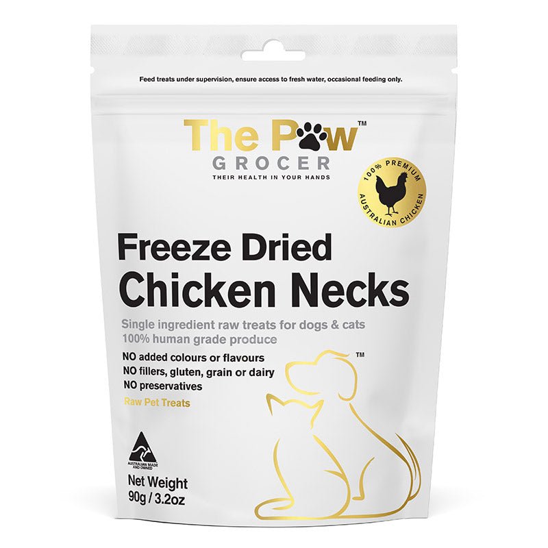 The Paw Grocer White Label | Chicken Necks Cat & Dog Treats (90g) - CreatureLand