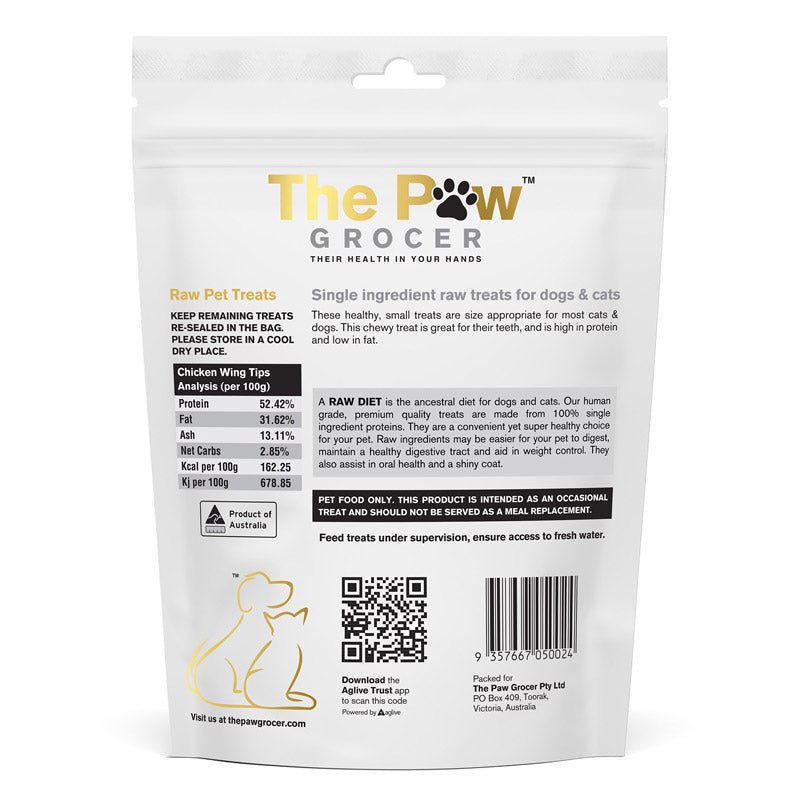 The Paw Grocer White Label | Chicken Wing Tips Cat & Dog Treats (90g) - CreatureLand