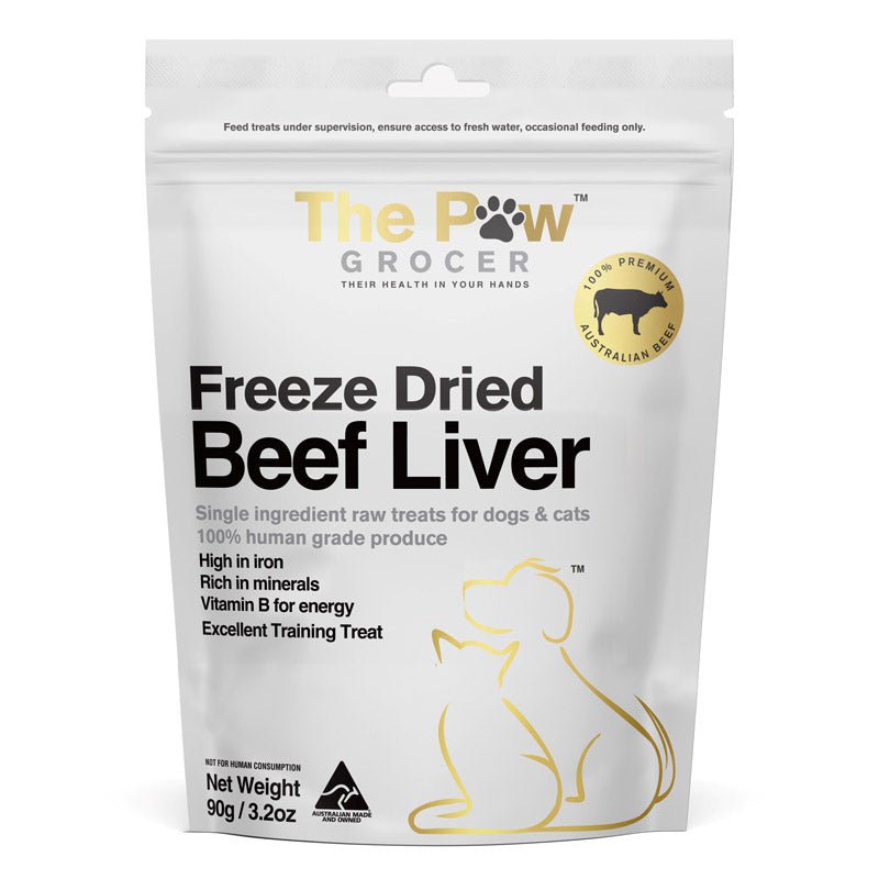 The Paw Grocer White Label | Freeze Dried Beef Liver Cat & Dog Treats (90g) - CreatureLand