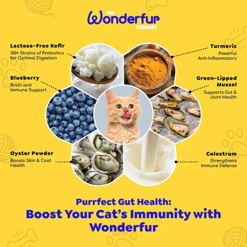 The Wonderfur Company Immune Booster Yogurt Bites for Cats - CreatureLand