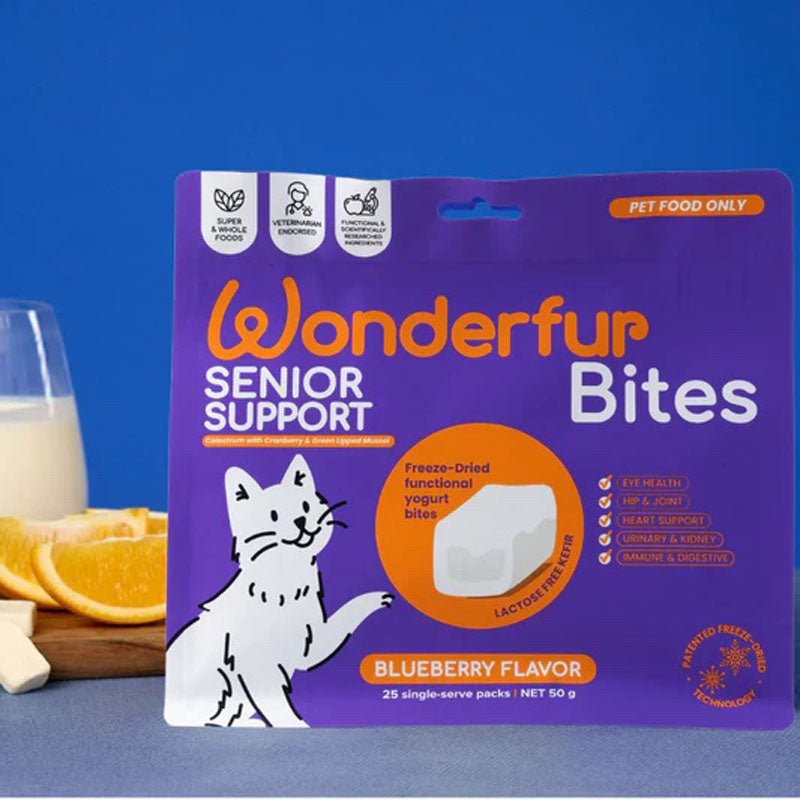 The Wonderfur Company Senior Support Yogurt Bites for Cats - CreatureLand