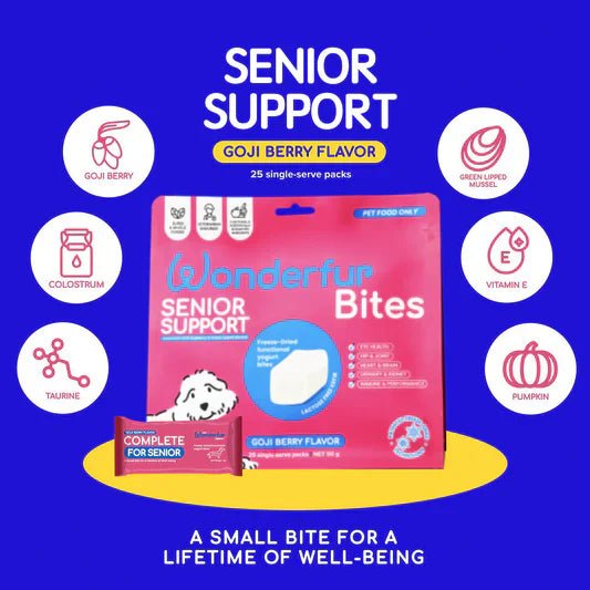 The Wonderfur Company Senior Support Yogurt Bites for Dogs - CreatureLand