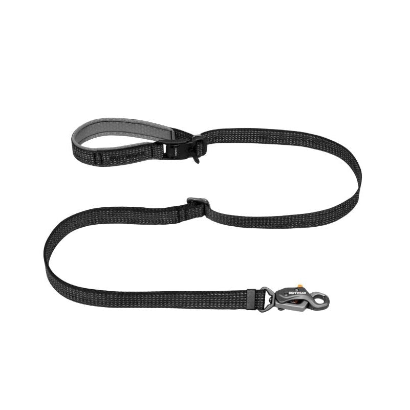 Ridgeline™ Reflective Hands-Free Dog Leash with Auto-Locking Clip | Obsidian Black