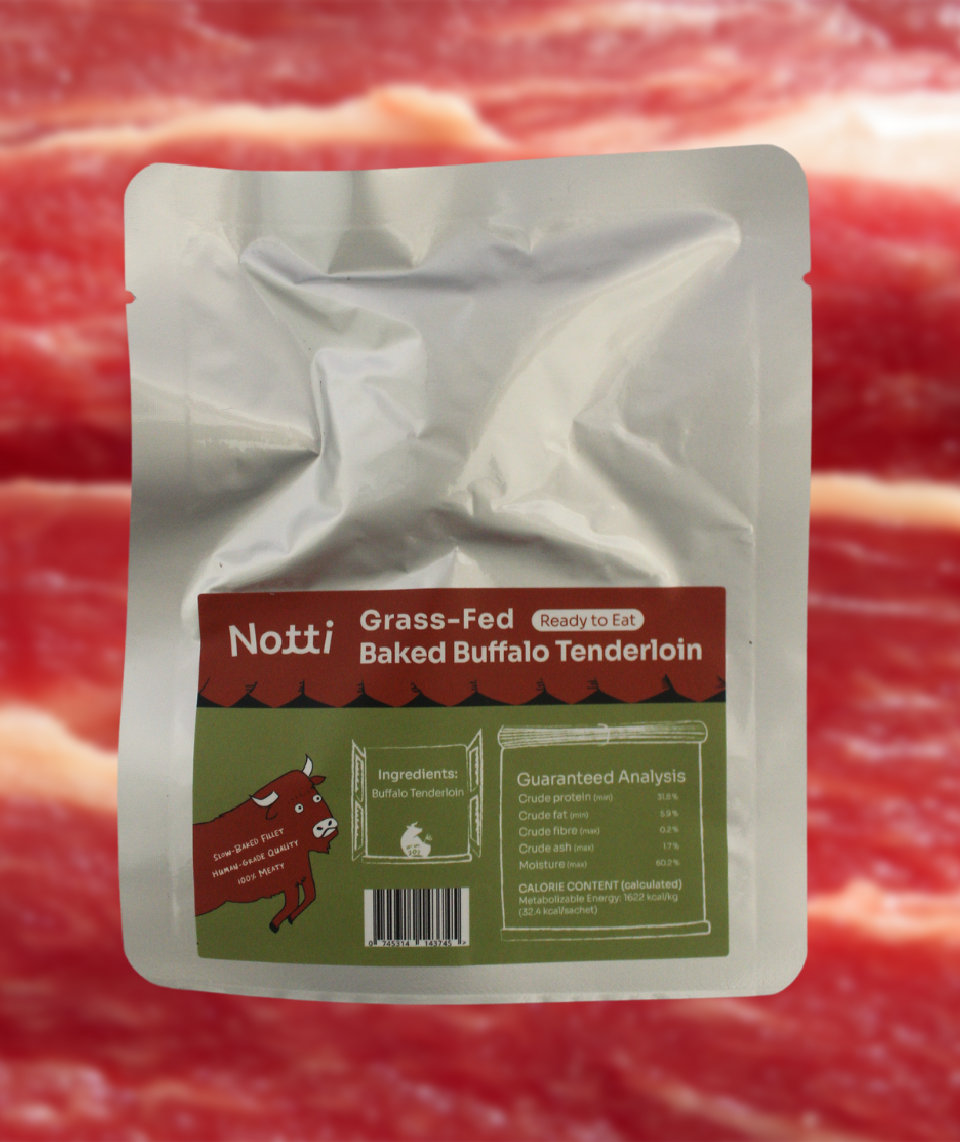 Notti Grass-Fed Baked Buffalo Tenderloin Treats For Dog & Cat (20g x 4)