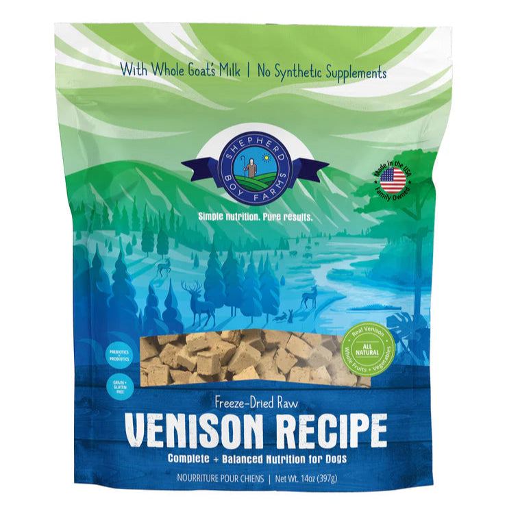 Venison Recipe Freeze Dried Raw Dog Food (14oz)
