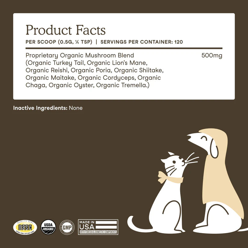 Mushroom Blend for Immune Support For Dogs and Cats