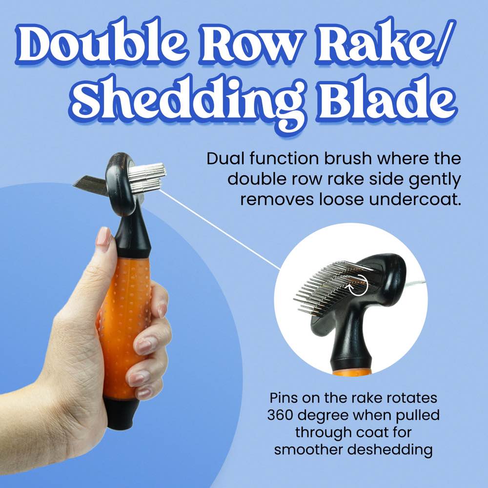 WAHL Double Row Rake/Shedding Blade Brush For Dogs - CreatureLand