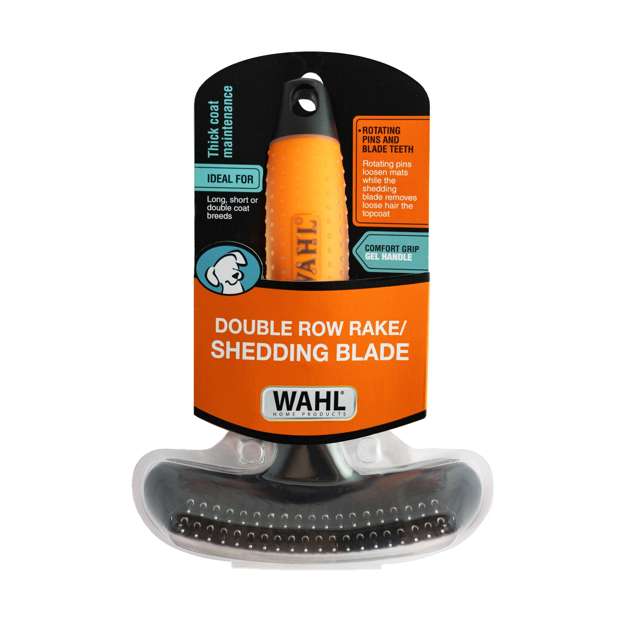 WAHL Double Row Rake/Shedding Blade Brush For Dogs - CreatureLand