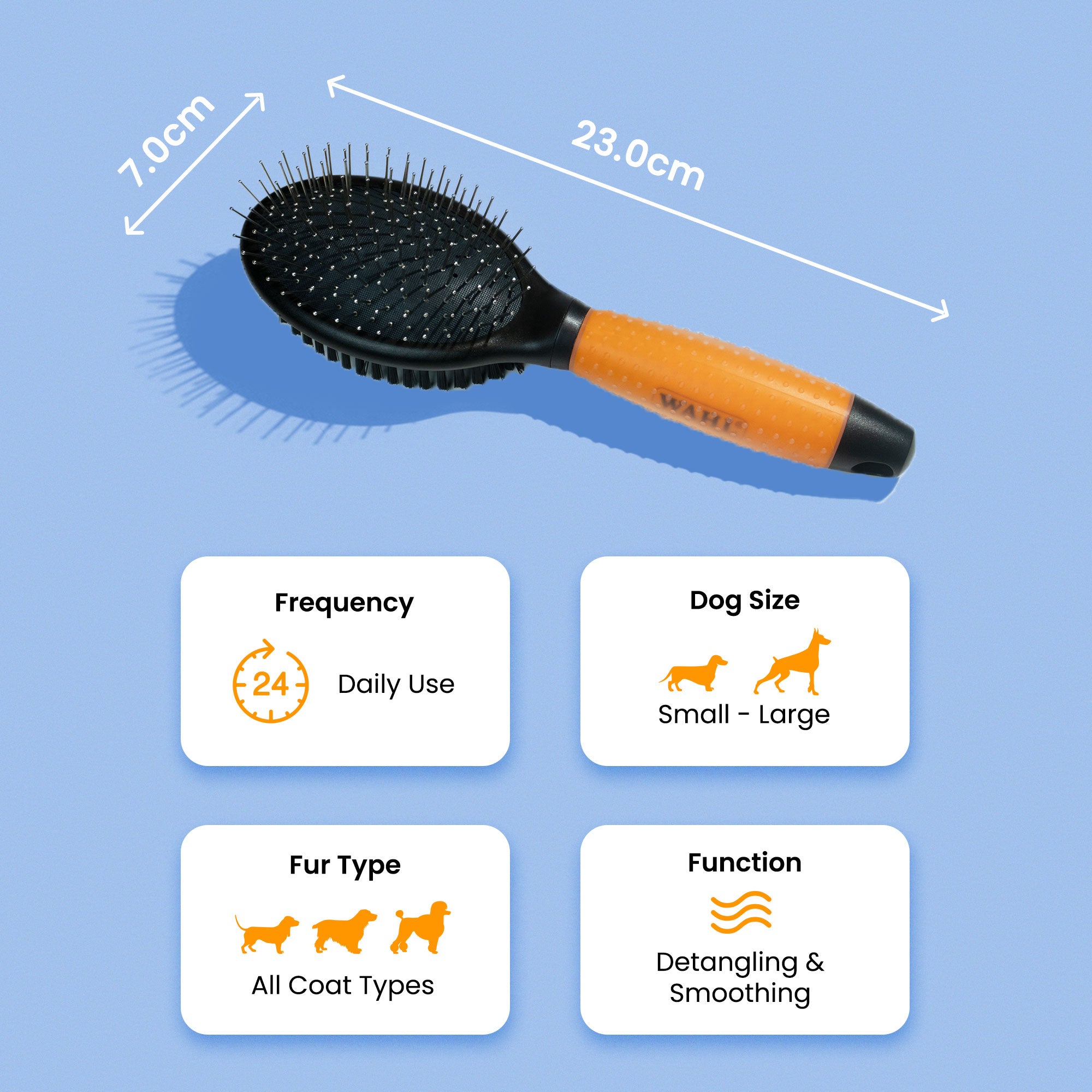 WAHL Double Sides Pin Brush For Dogs - CreatureLand