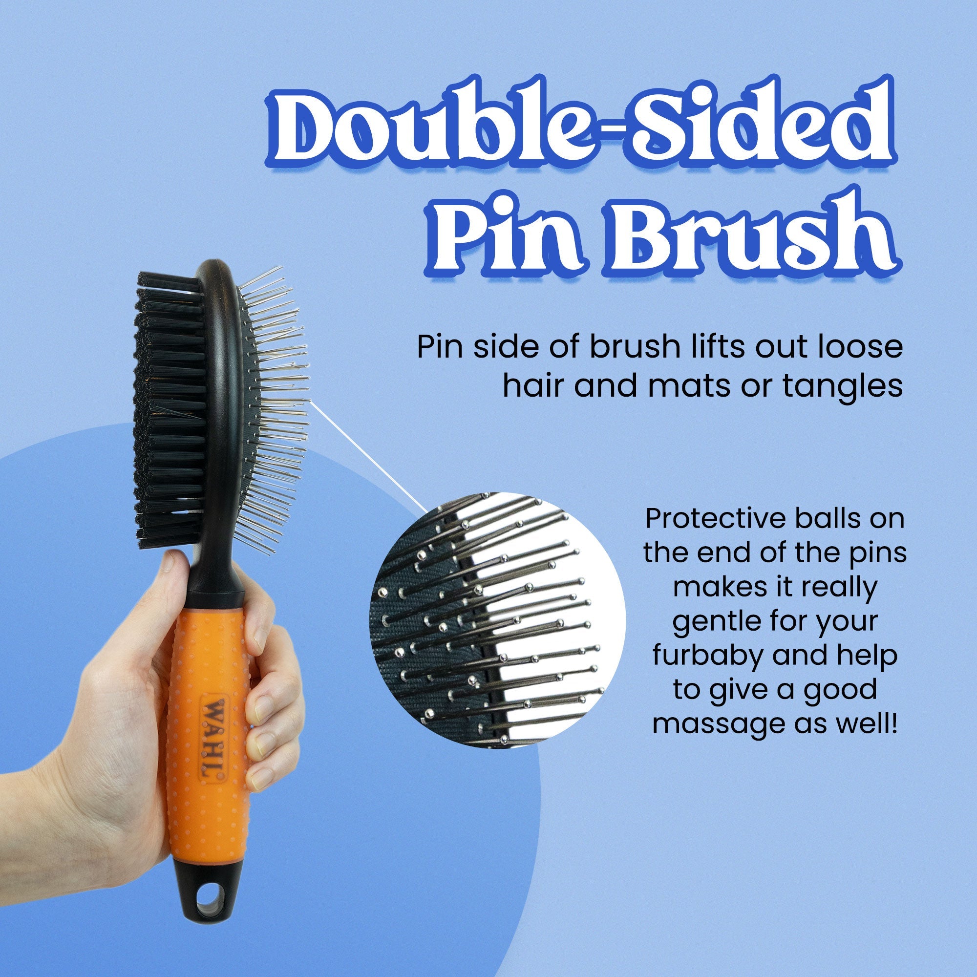 WAHL Double Sides Pin Brush For Dogs - CreatureLand