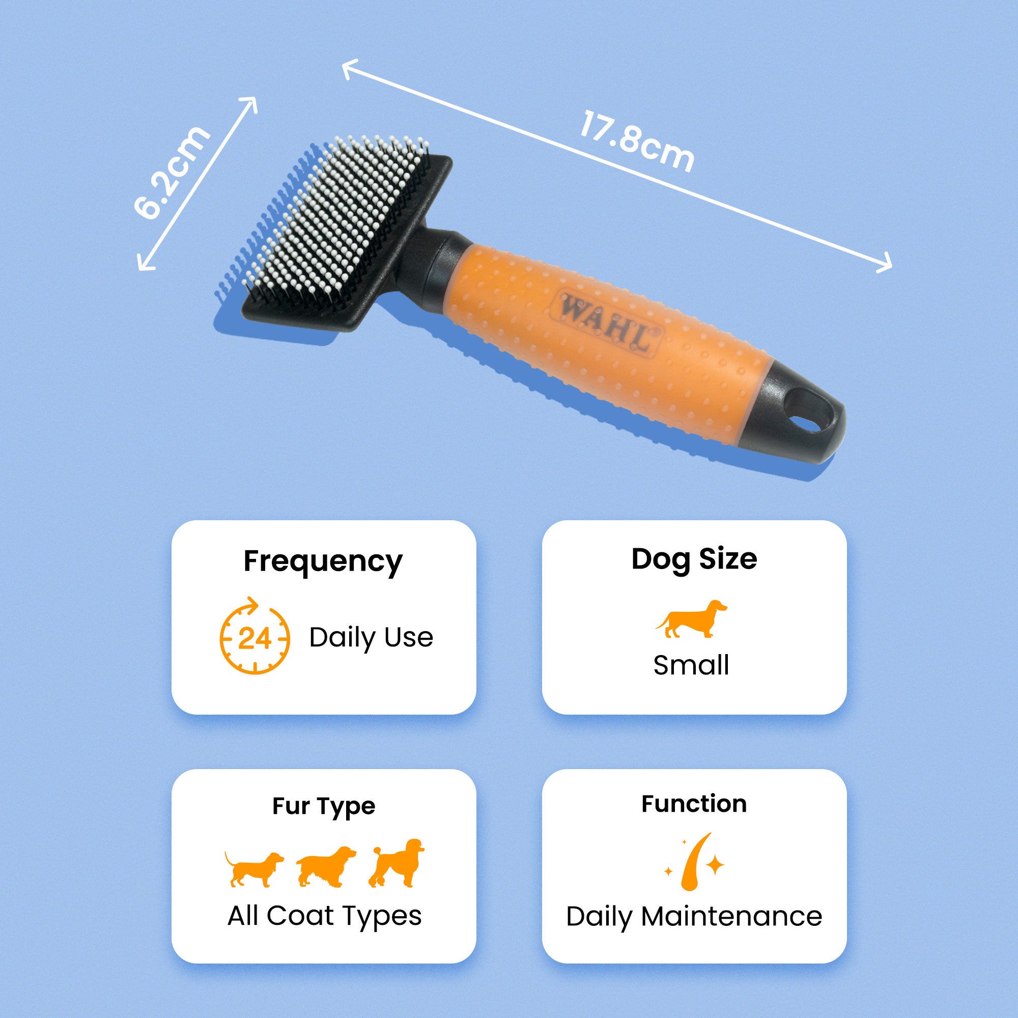 WAHL Nylon Slicker Brush For Dogs (Small) - CreatureLand