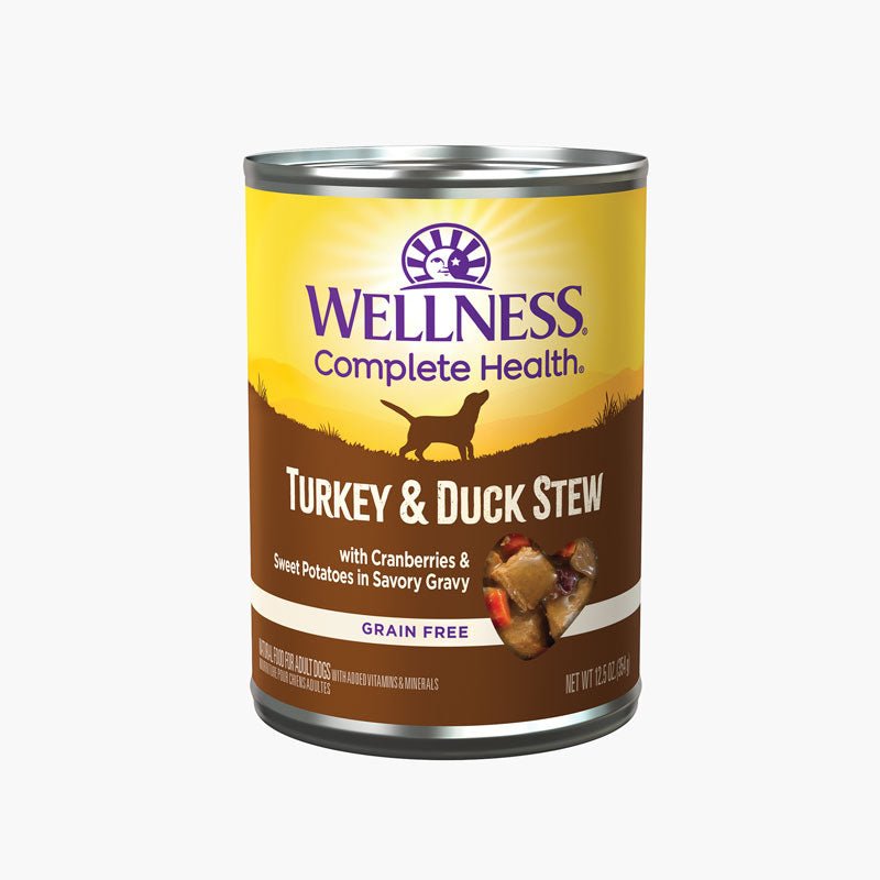 Wellness Complete Health Stew | Turkey & Duck With Cranberries & Sweet Potatoes Wet Dog Food (354g) - CreatureLand