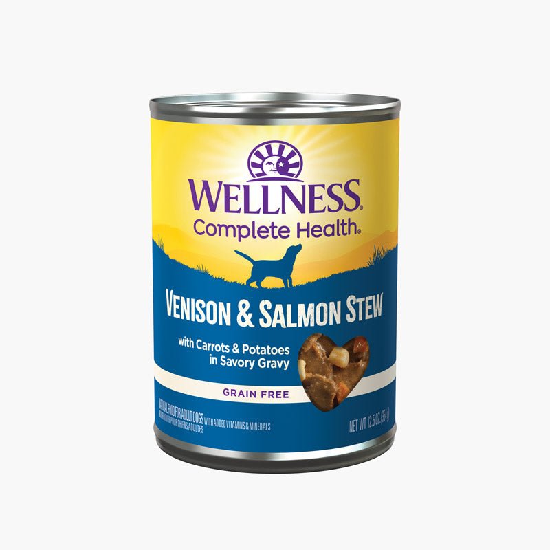 Wellness Complete Health Stew | Venison & Salmon With Carrots & Potatoes Wet Dog Food (354g) - CreatureLand