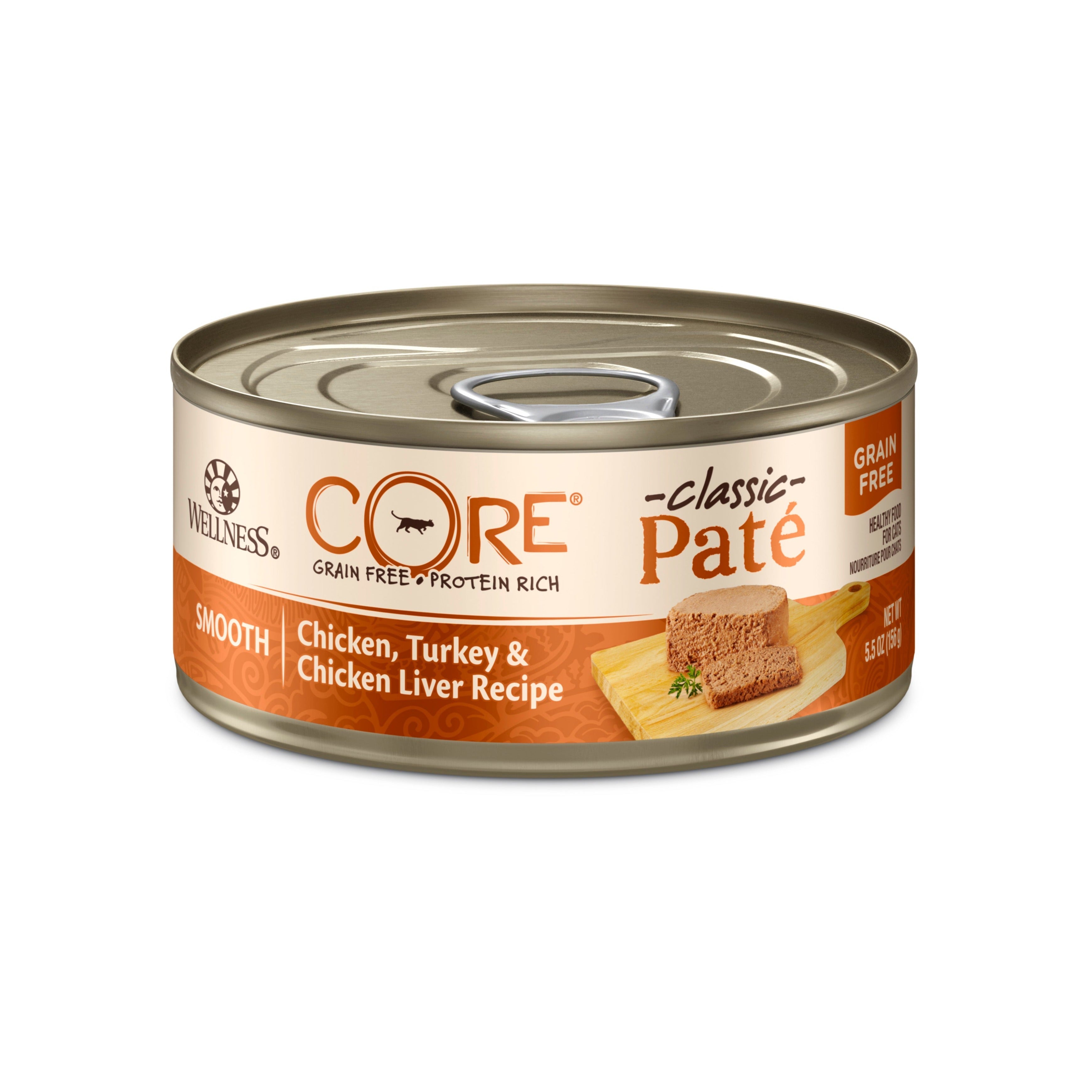Wellness CORE® Classic Pâté Wet Cat Food | Chicken, Turkey & Chicken Liver (5.5 oz) - CreatureLand