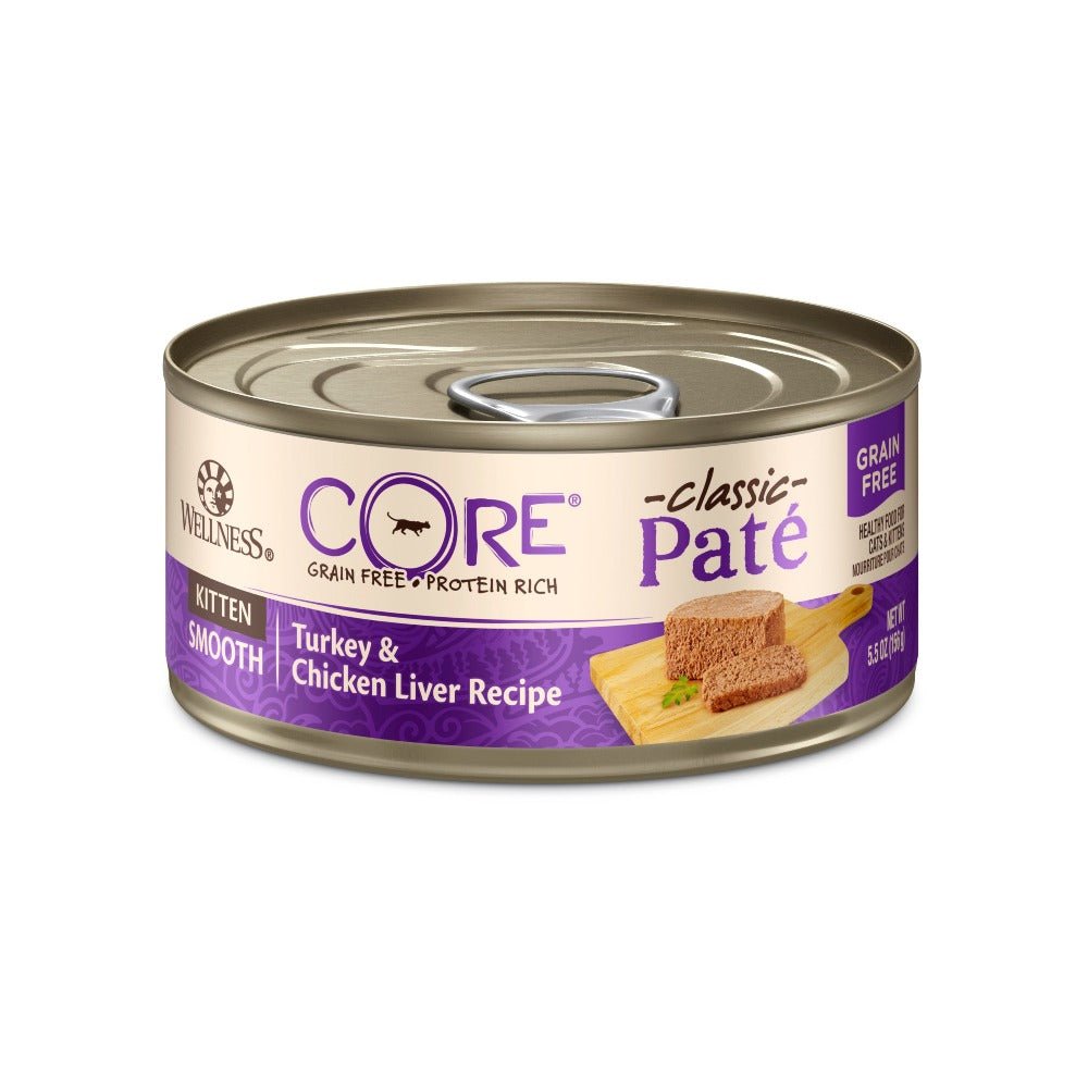 Wellness CORE® Classic Pâté Wet Cat Food | Kitten Chicken & Turkey (5.5 oz) - CreatureLand