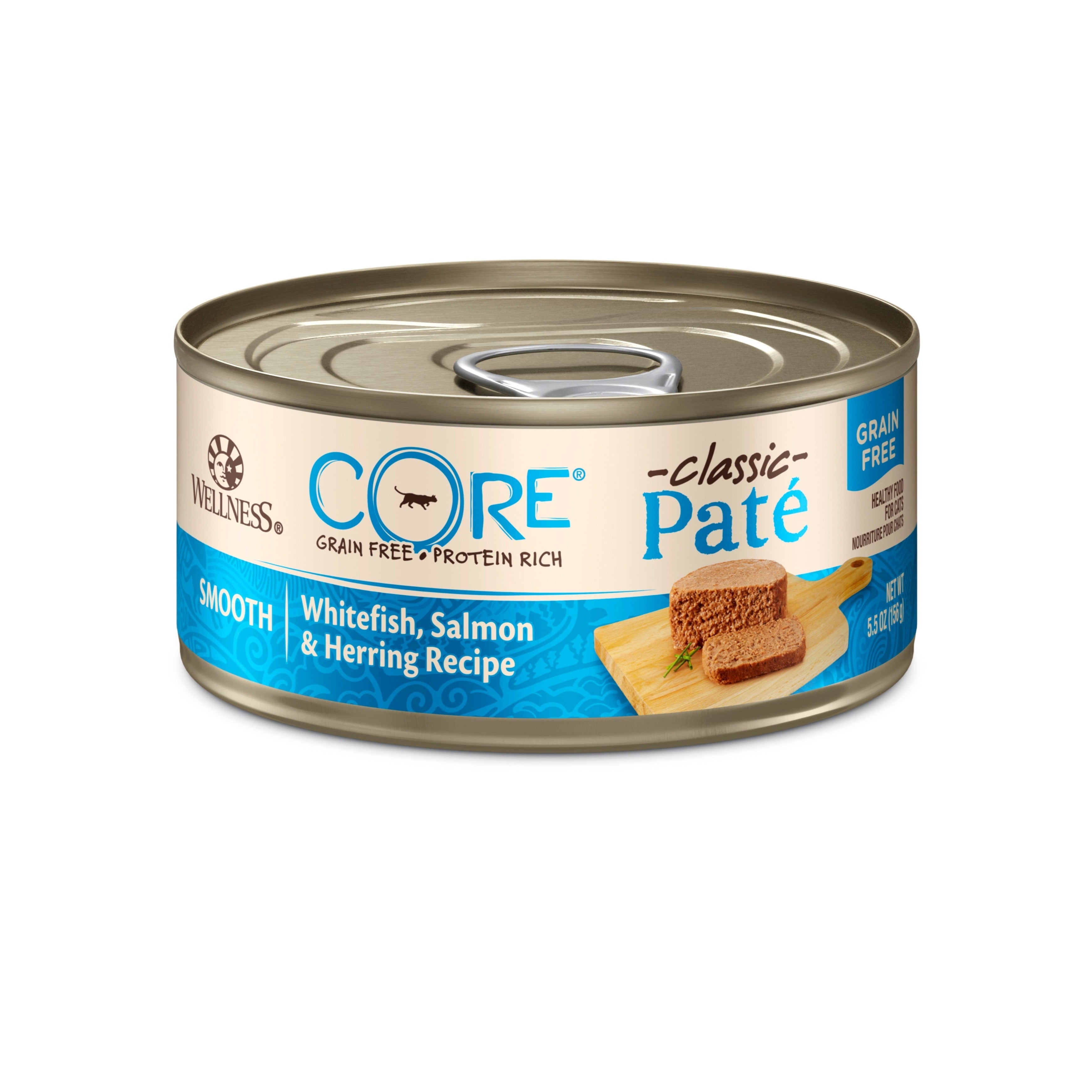 Wellness CORE® Classic Pâté Wet Cat Food | Whitefish, Salmon & Herring (5.5 oz) - CreatureLand