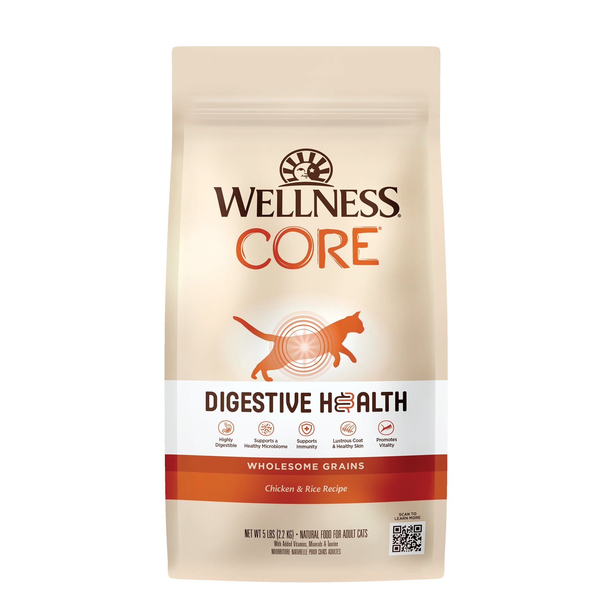 Wellness CORE® Digestive Health with Wholesome Grains Dry Cat Food | Chicken - CreatureLand