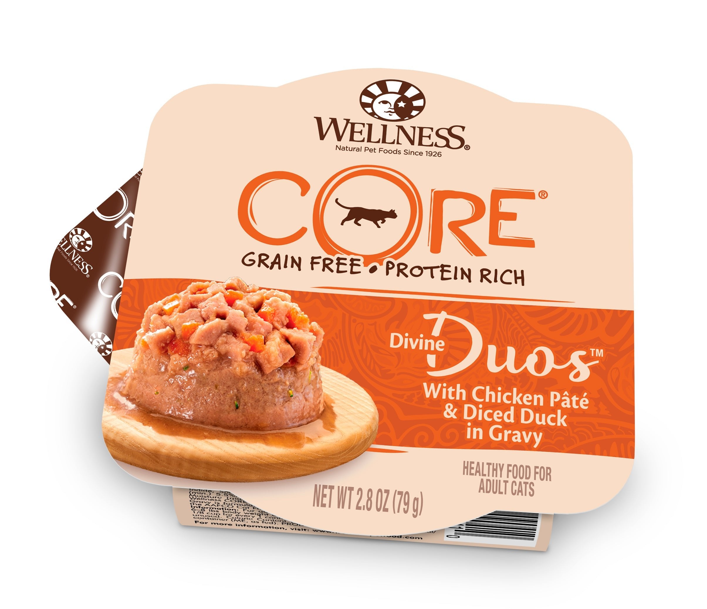 Wellness CORE® Divine Duos™ Wet Cat Food | Chicken Paté & Diced Duck (2.8 oz) - CreatureLand