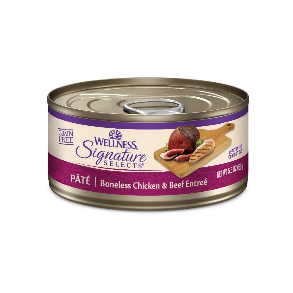Wellness CORE® Signature Selects® Wet Cat Food | Paté Boneless Chicken & Beef Entrée - CreatureLand