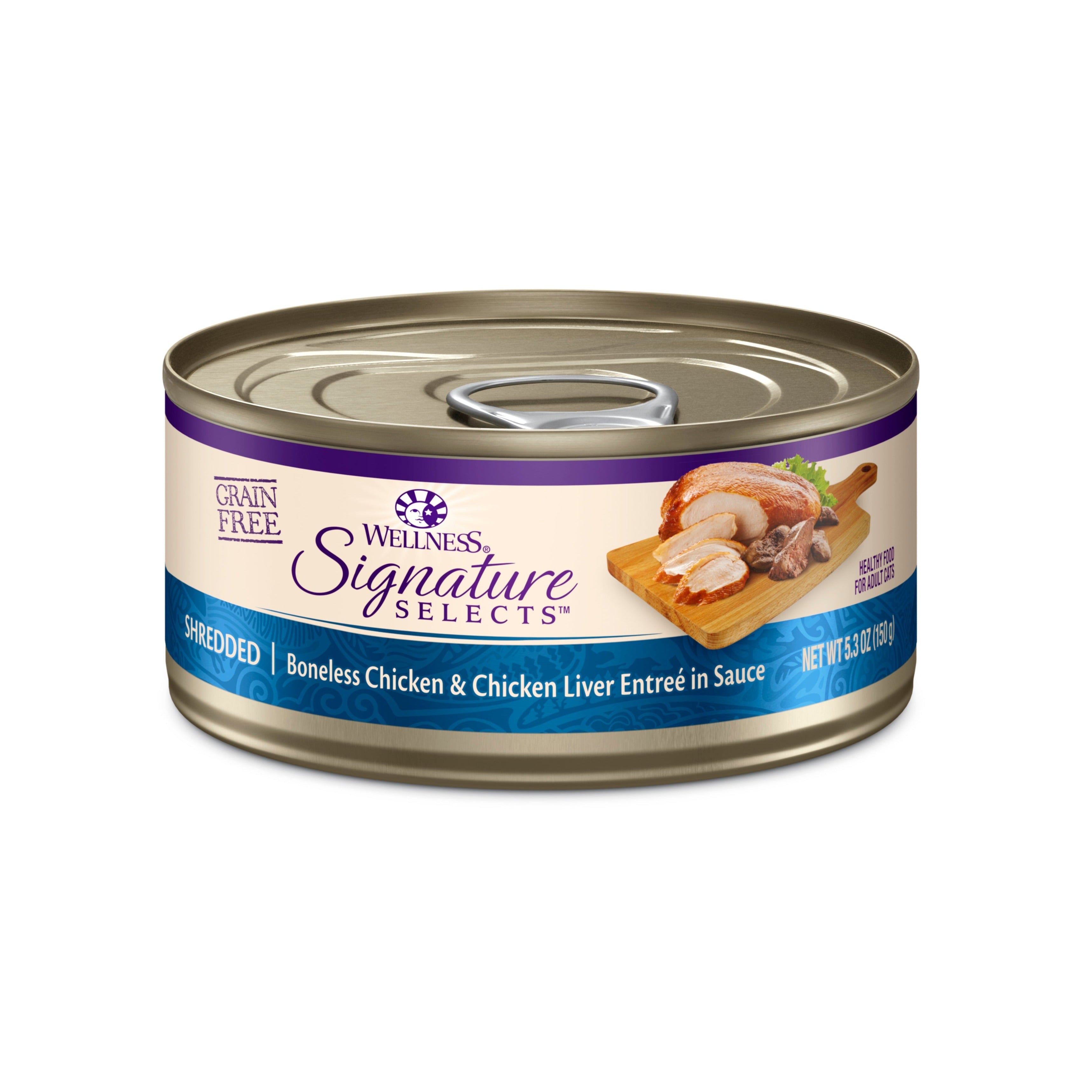 Wellness CORE® Signature Selects® Wet Cat Food | Shredded Chicken & Chicken Liver - CreatureLand