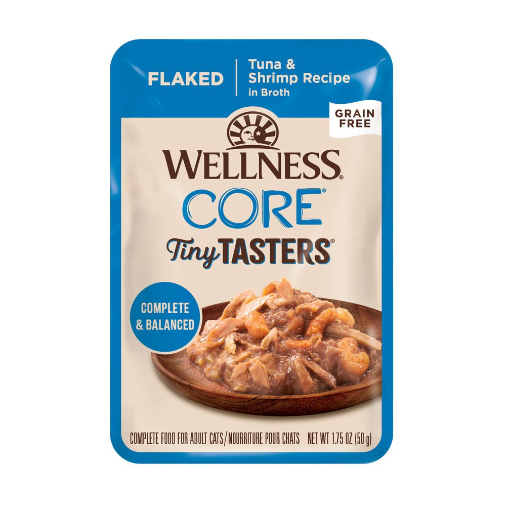 Wellness CORE® Tiny Tasters™ Flaked Wet Cat Food | Tuna & Shrimp (1.75 oz) - CreatureLand