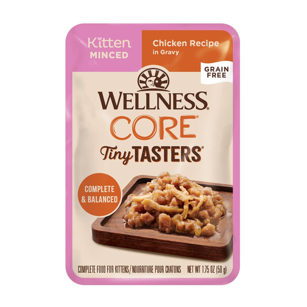 Wellness CORE® Tiny Tasters™ Minced Wet Cat Food | Kitten Chicken (1.75 oz) - CreatureLand