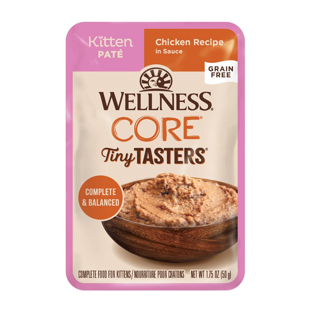 Wellness CORE® Tiny Tasters™ Pate Wet Cat Food | Kitten Chicken (1.75 oz) - CreatureLand