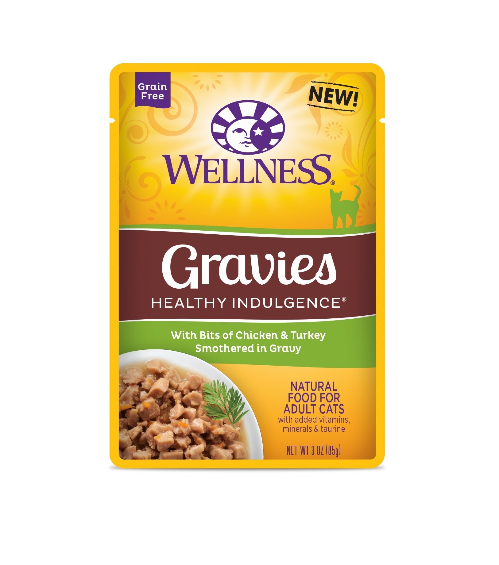 Wellness Healthy Indulgence® Gravies Wet Cat Food | Chicken & Turkey (3 oz) - CreatureLand