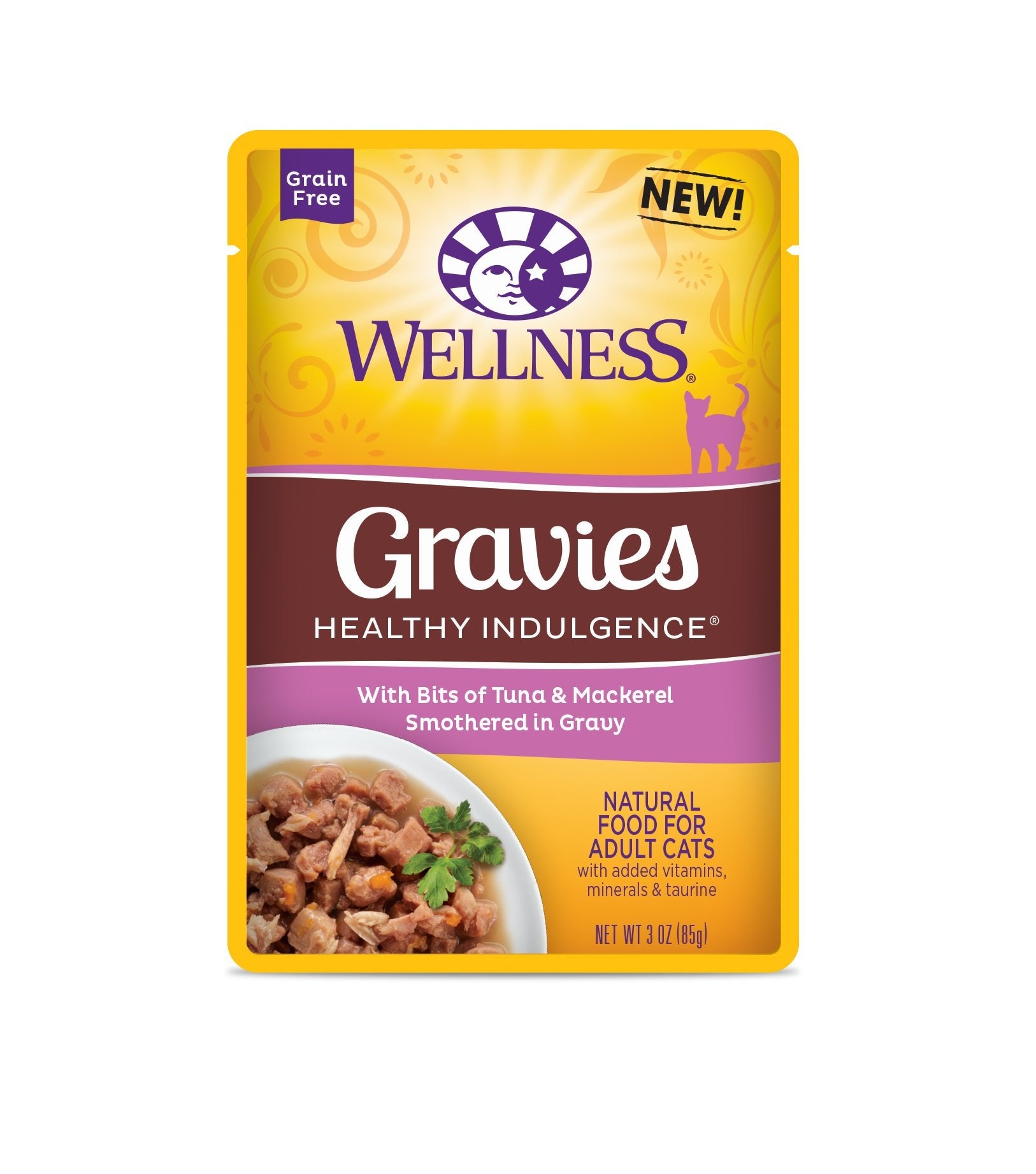 Wellness Healthy Indulgence® Gravies Wet Cat Food | Tuna & Mackerel (3 oz) - CreatureLand