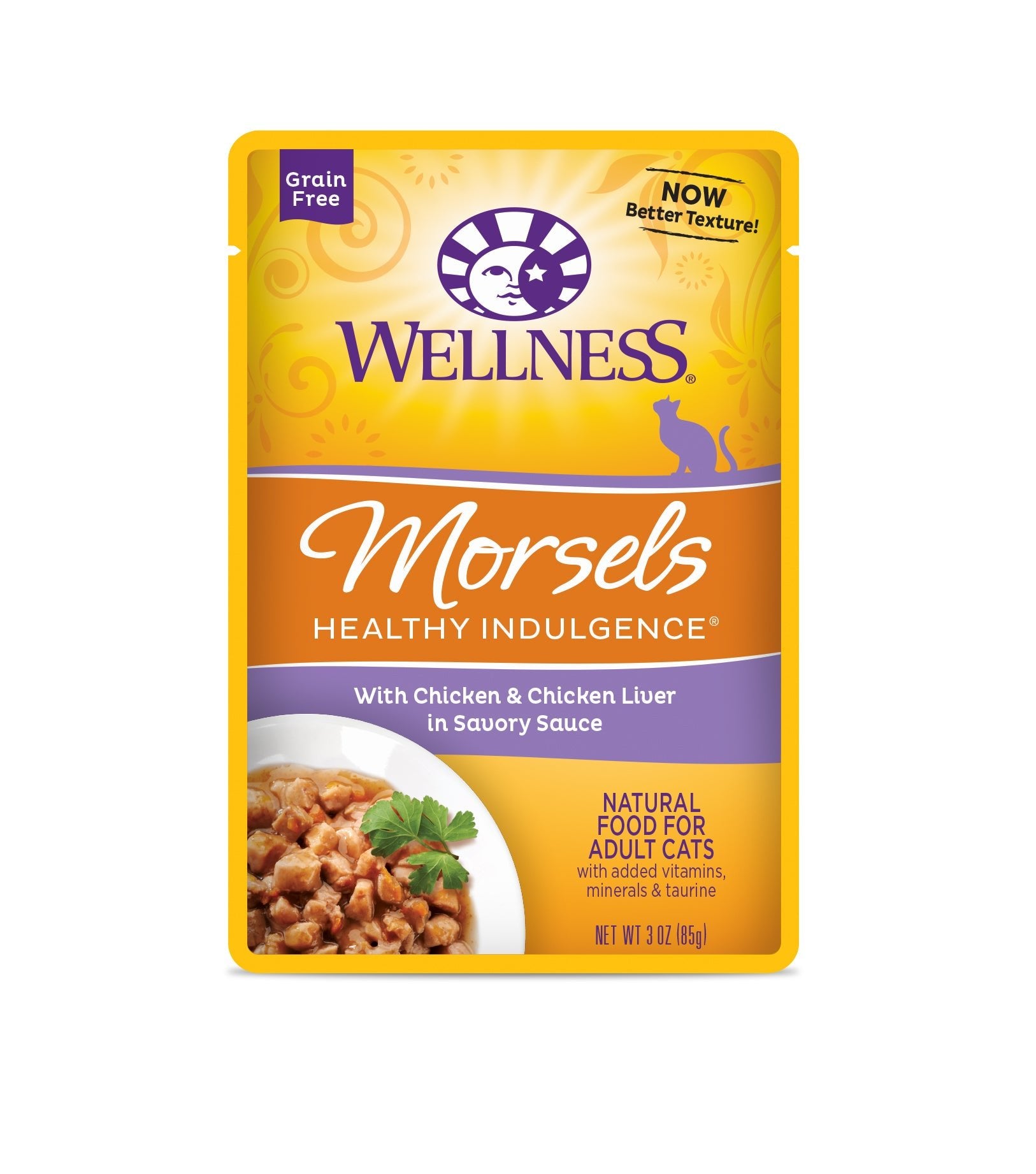 Wellness Healthy Indulgence® Morsels Wet Cat Food | Chicken & Chicken Liver (3 oz) - CreatureLand