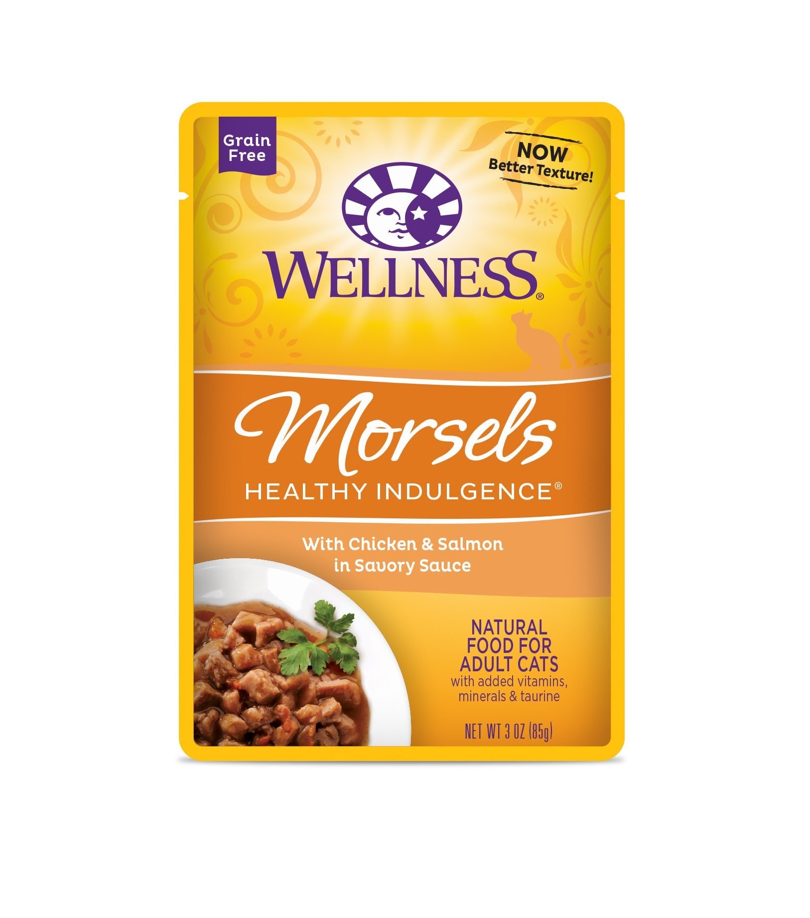 Wellness Healthy Indulgence® Morsels Wet Cat Food | Chicken & Salmon (3 oz) - CreatureLand