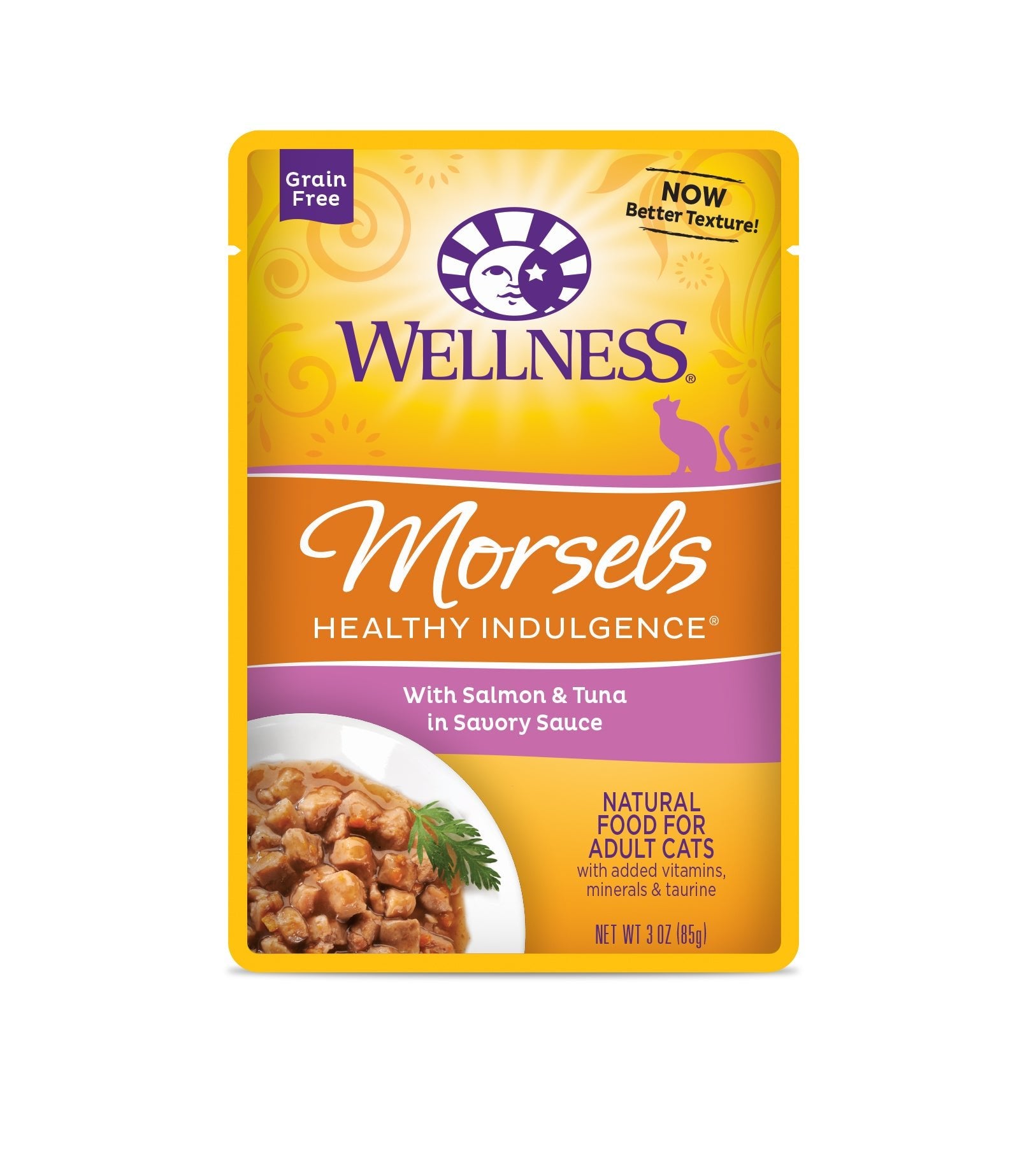Wellness Healthy Indulgence® Morsels Wet Cat Food | Salmon & Tuna (3 oz) - CreatureLand