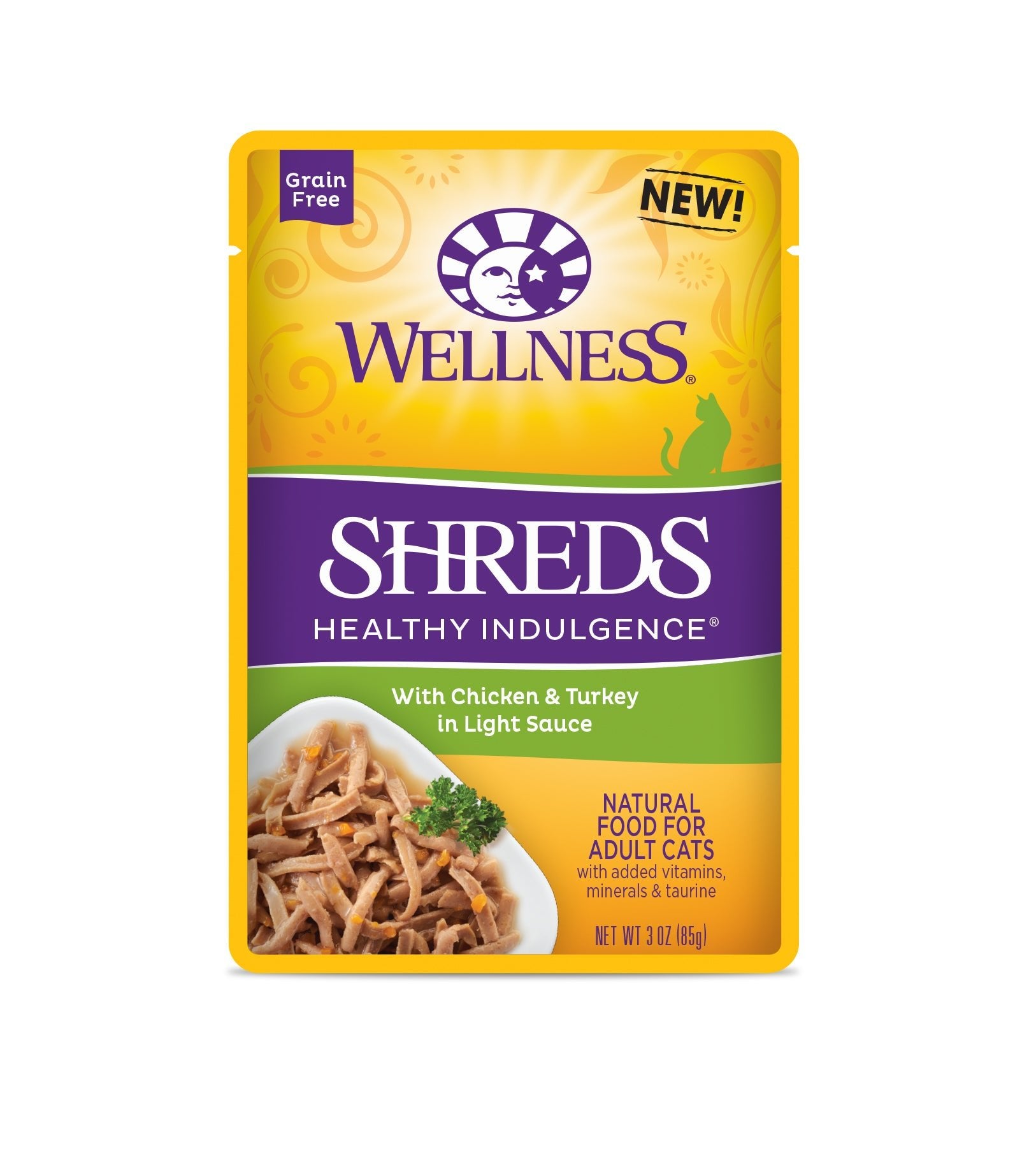 Wellness Healthy Indulgence® Shreds Wet Cat Food | Chicken & Turkey (3 oz) - CreatureLand