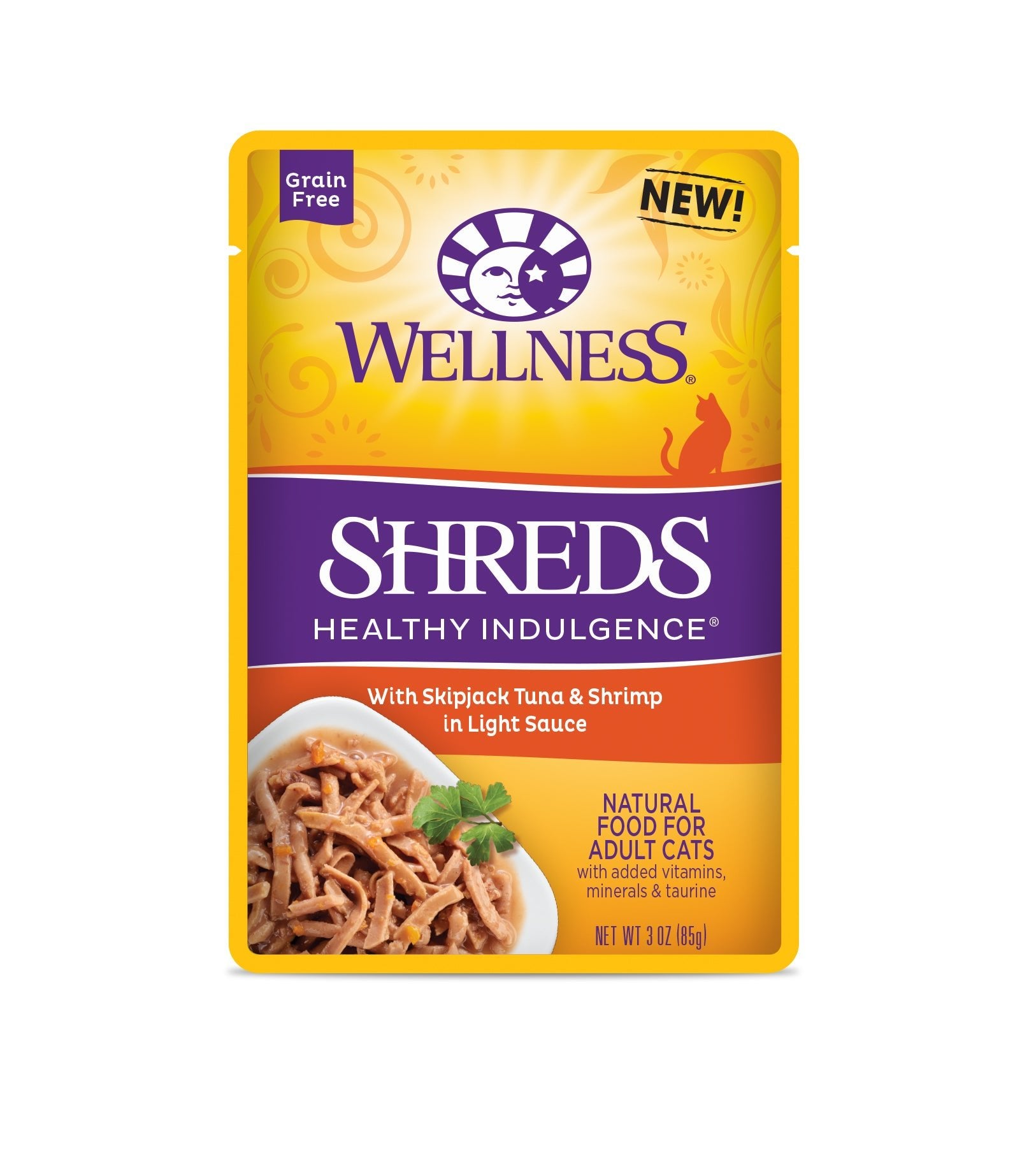 Wellness Healthy Indulgence® Shreds Wet Cat Food | Tuna & Shrimp (3 oz) - CreatureLand
