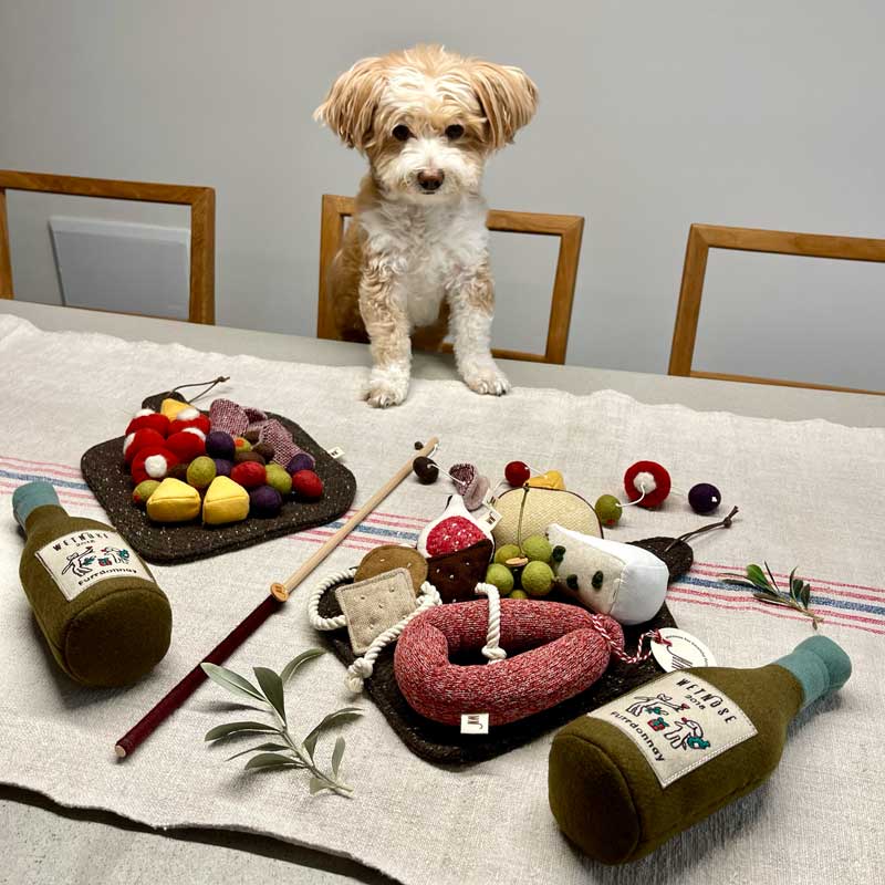 Wetnose Wine & Cheese Platter Dog Toys (7 Designs) - CreatureLand